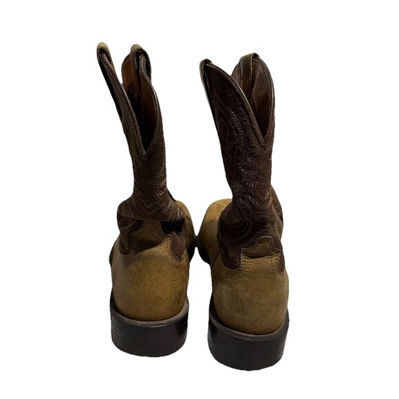 Ariat Men's Sport Pardner Matte Tan Brown Square Toe Cowboy Boots Size 7.5 - Picture 4 of 10